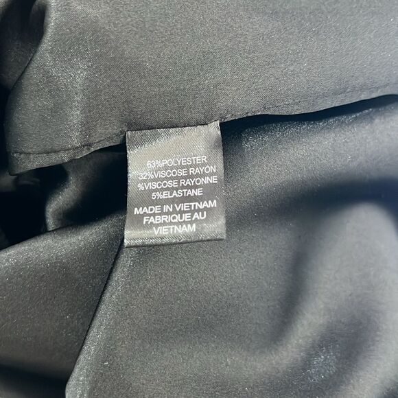 Tahari Gray And Black Sheath Midi Dress Scoop Neck Sleeveless US Size 10 Lined - Picture 10 of 12